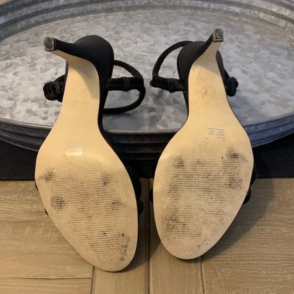 Calvin Klein Black Satin Heels - Picture 7 of 7